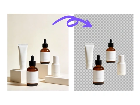 डिज़ाइन और ब्रांडिंग के लिए एक-क्लिक पारदर्शी बैकग्राउंड