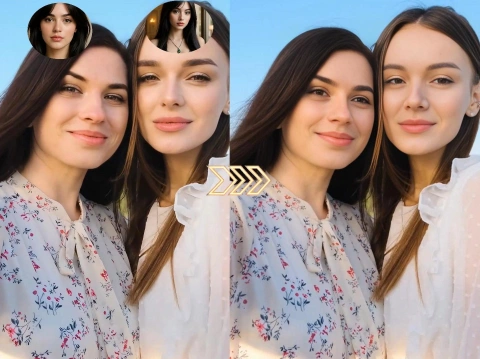 डेली स्टाइल के लिए मल्टीपल फेस स्वैप